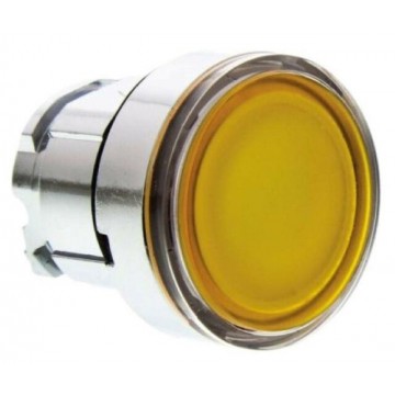 Κεφαλή φωτιζόμενου μπουτόν μεταλλική Φ22 κίτρινη
