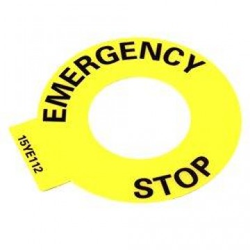 Πινακίδα EMERGENCY STOP