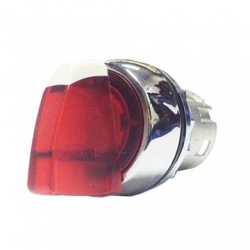 Κεφαλή διακοπτών φωτιζόμενη μεταλλική Φ22 0-1 κόκκινη