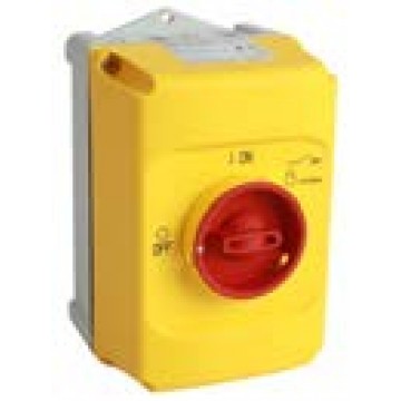 Κουτί θερμομαγνητικού με κίτρινο/κόκκινο χειριστήριο